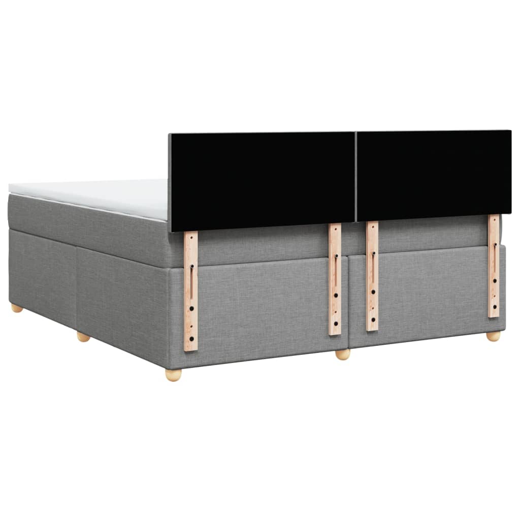 Boxspring met matras stof lichtgrijs 180x200 cm is nu te koop bij PeponiXL, paradijselijk wonen!