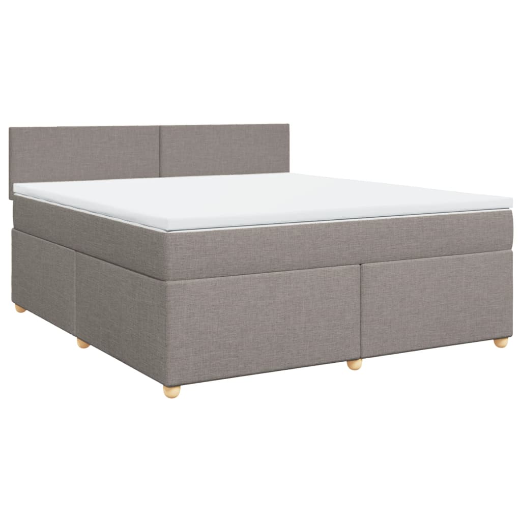 Boxspring met matras stof taupe 180x200 cm is nu te koop bij PeponiXL, paradijselijk wonen!