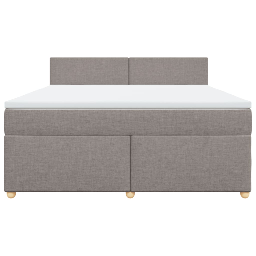 Boxspring met matras stof taupe 180x200 cm is nu te koop bij PeponiXL, paradijselijk wonen!