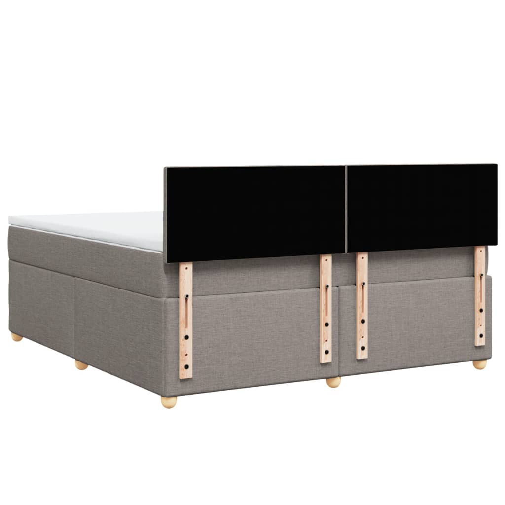 Boxspring met matras stof taupe 180x200 cm is nu te koop bij PeponiXL, paradijselijk wonen!