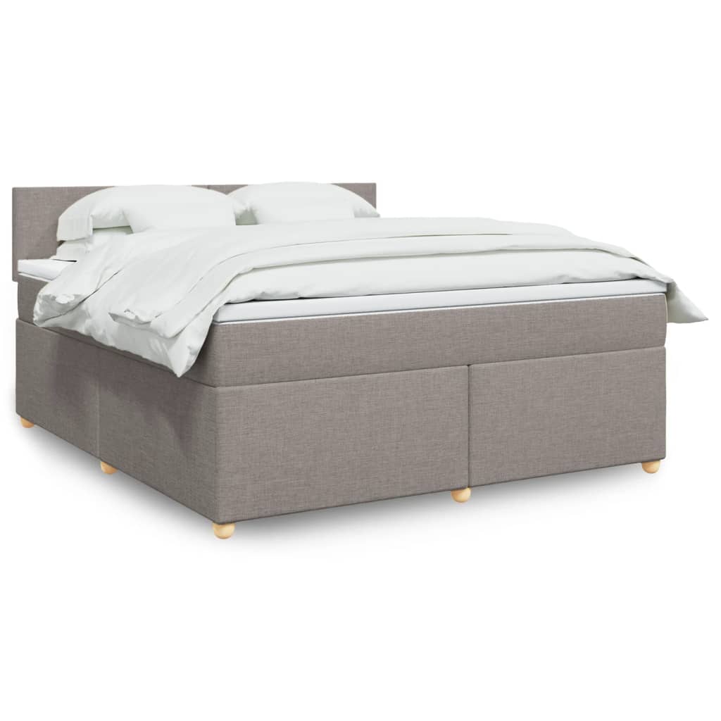 Boxspring met matras stof taupe 180x200 cm is nu te koop bij PeponiXL, paradijselijk wonen!