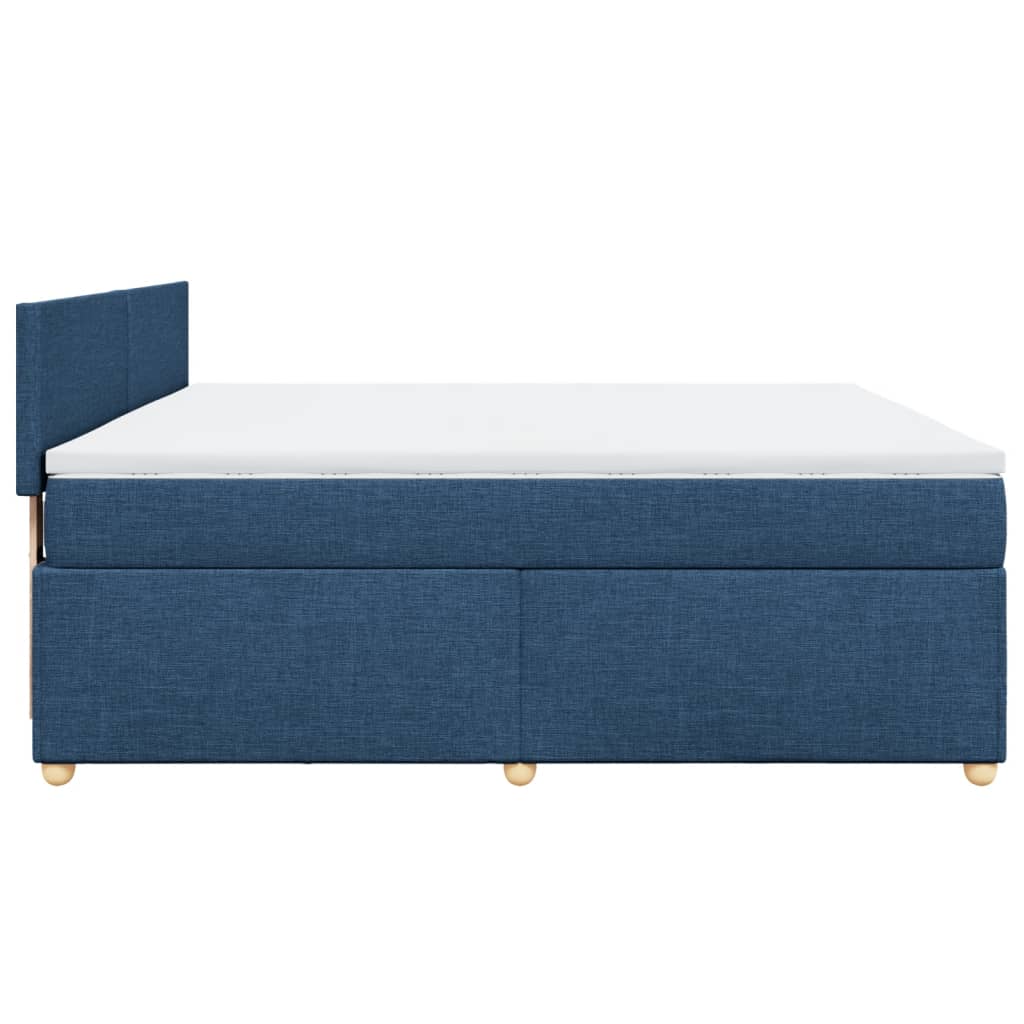 Boxspring met matras stof blauw 180x200 cm is nu te koop bij PeponiXL, paradijselijk wonen!
