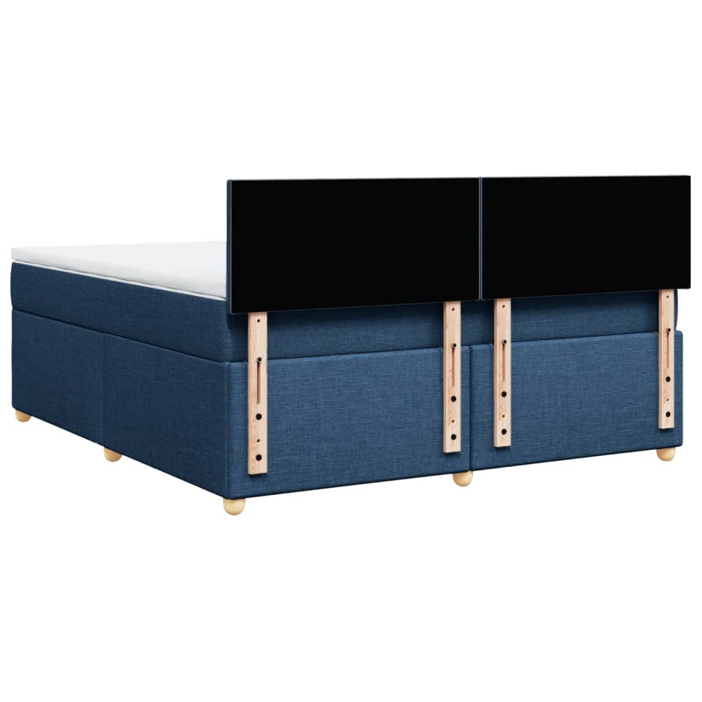 Boxspring met matras stof blauw 180x200 cm is nu te koop bij PeponiXL, paradijselijk wonen!
