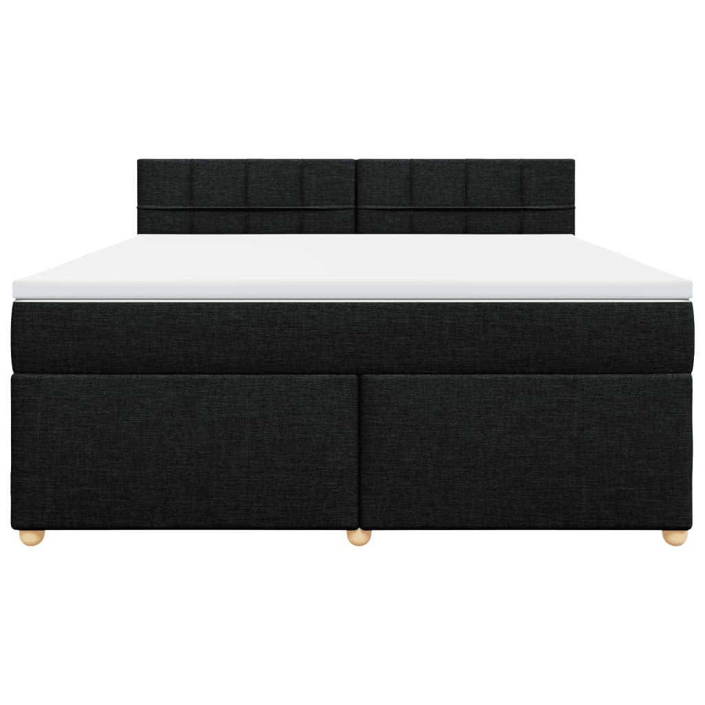 Boxspring met matras stof zwart 180x200 cm is nu te koop bij PeponiXL, paradijselijk wonen!