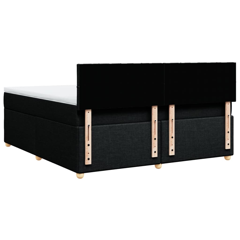 Boxspring met matras stof zwart 180x200 cm is nu te koop bij PeponiXL, paradijselijk wonen!