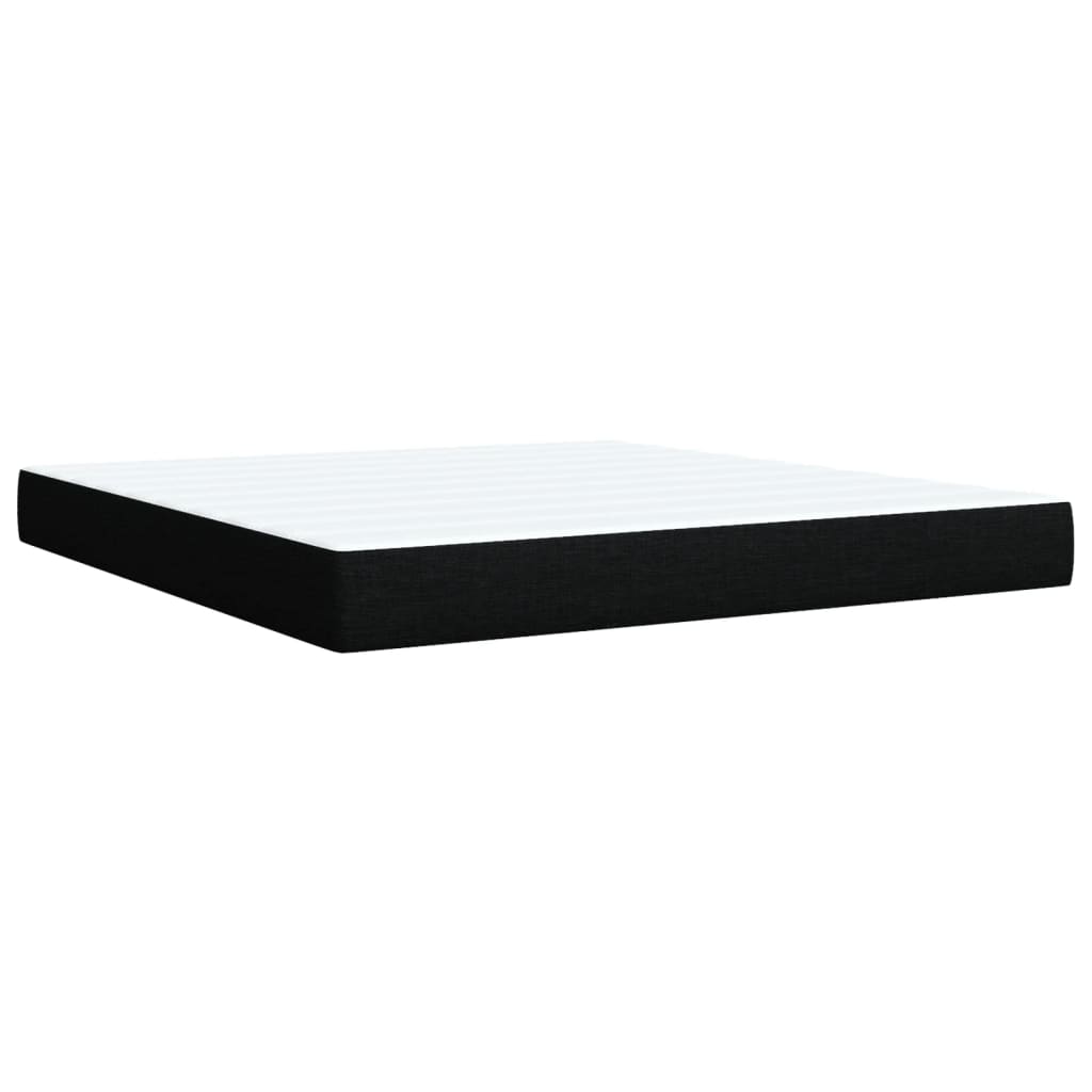 Boxspring met matras stof zwart 180x200 cm is nu te koop bij PeponiXL, paradijselijk wonen!