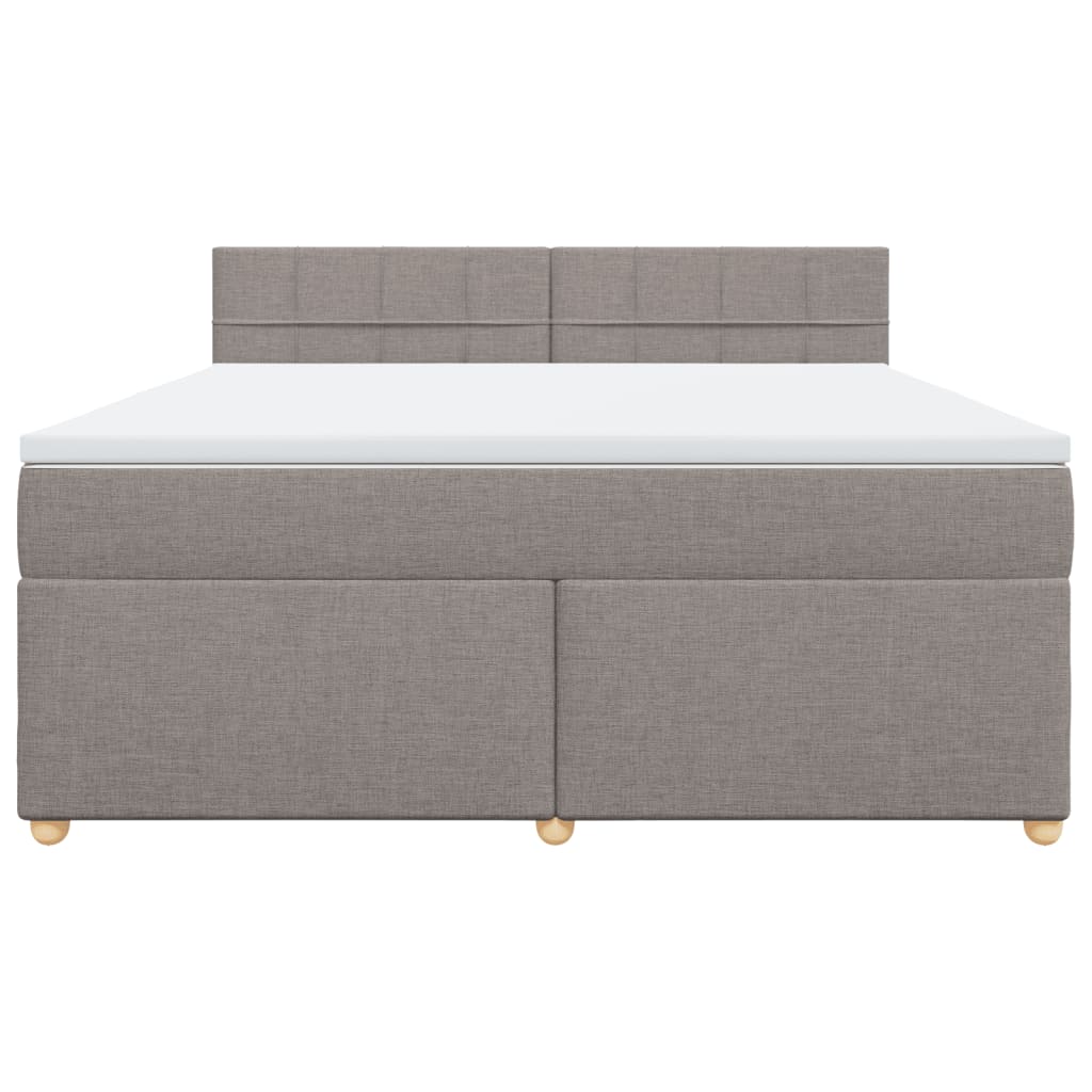 Boxspring met matras stof taupe 180x200 cm is nu te koop bij PeponiXL, paradijselijk wonen!