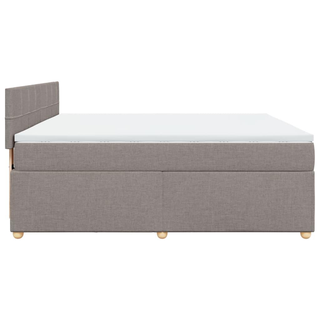 Boxspring met matras stof taupe 180x200 cm is nu te koop bij PeponiXL, paradijselijk wonen!