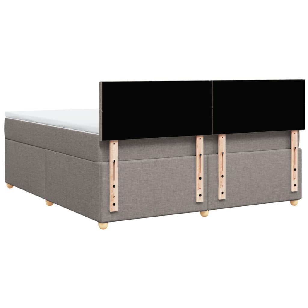 Boxspring met matras stof taupe 180x200 cm is nu te koop bij PeponiXL, paradijselijk wonen!