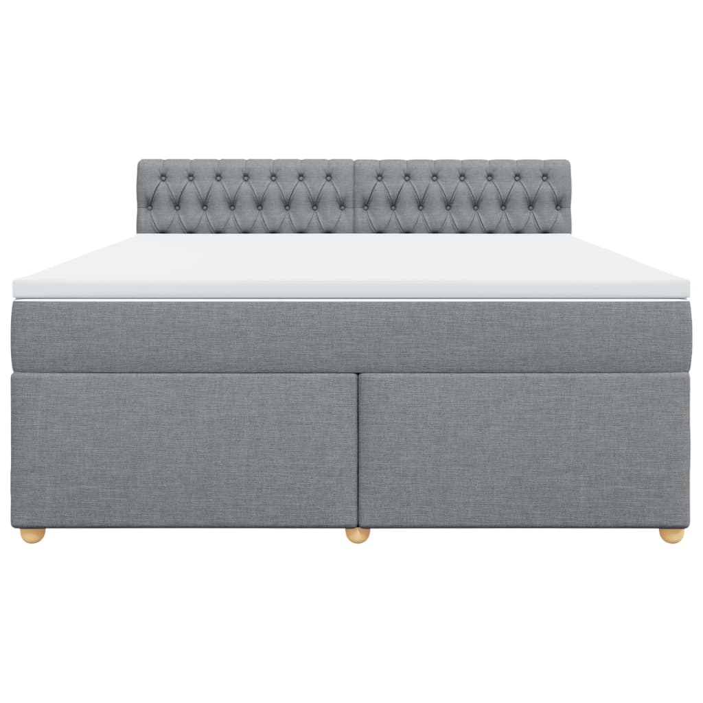 Boxspring met matras stof lichtgrijs 180x200 cm is nu te koop bij PeponiXL, paradijselijk wonen!