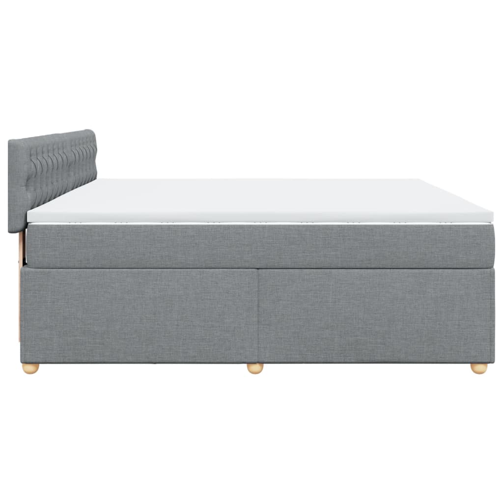 Boxspring met matras stof lichtgrijs 180x200 cm is nu te koop bij PeponiXL, paradijselijk wonen!