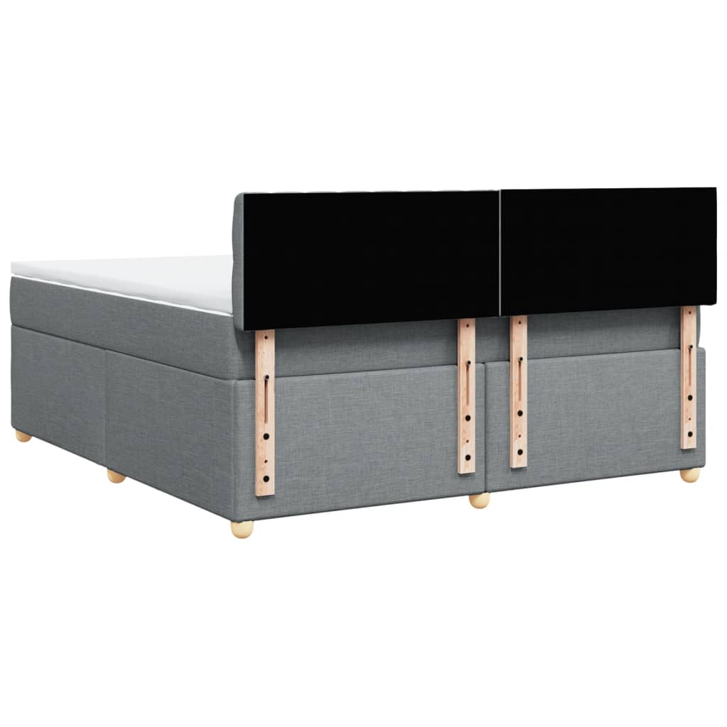 Boxspring met matras stof lichtgrijs 180x200 cm is nu te koop bij PeponiXL, paradijselijk wonen!