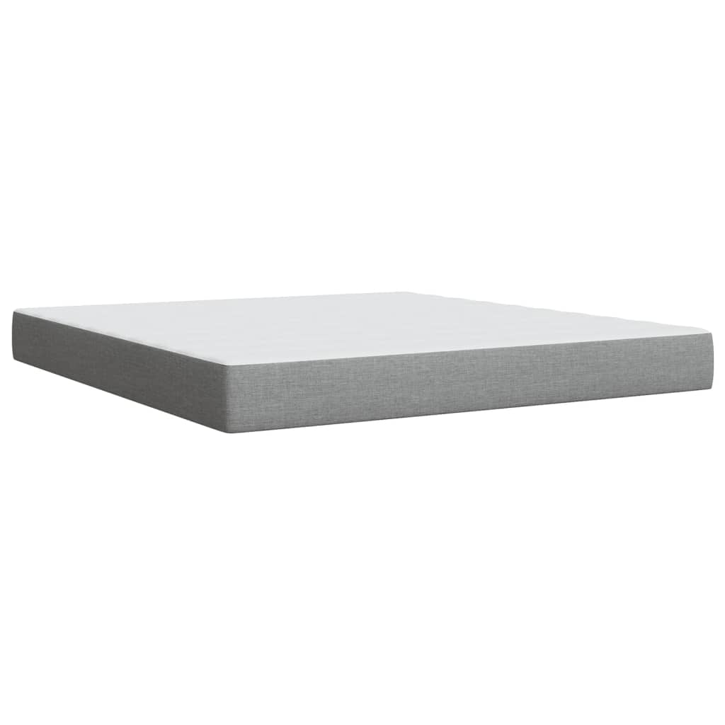 Boxspring met matras stof lichtgrijs 180x200 cm is nu te koop bij PeponiXL, paradijselijk wonen!