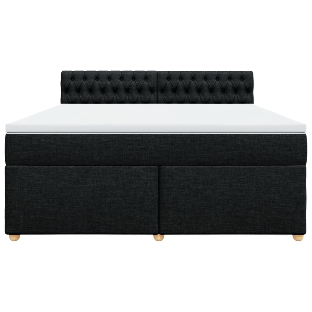 Boxspring met matras stof zwart 180x200 cm is nu te koop bij PeponiXL, paradijselijk wonen!