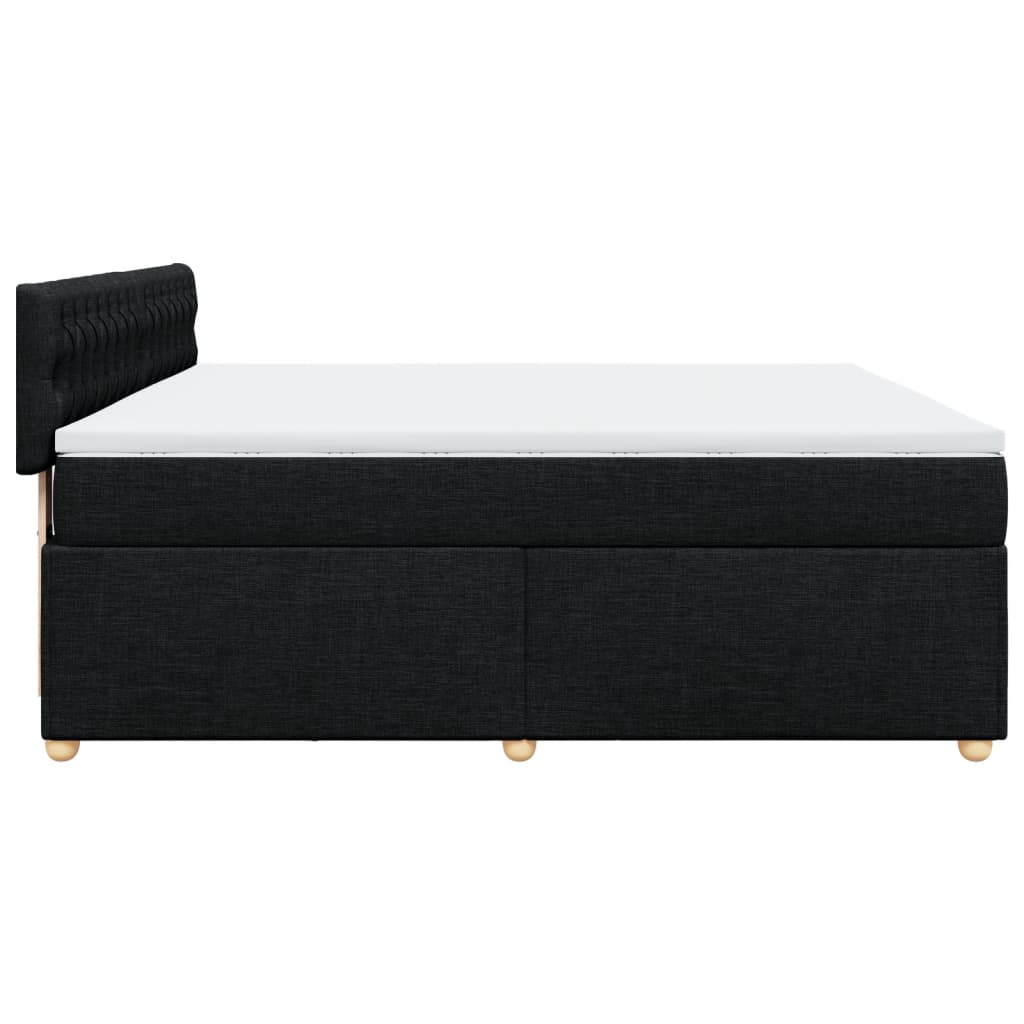 Boxspring met matras stof zwart 180x200 cm is nu te koop bij PeponiXL, paradijselijk wonen!