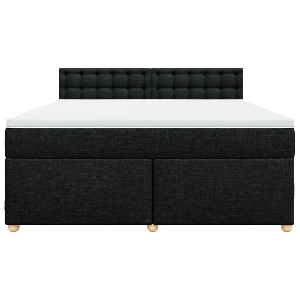 Boxspring met matras stof zwart 180x200 cm is nu te koop bij PeponiXL, paradijselijk wonen!