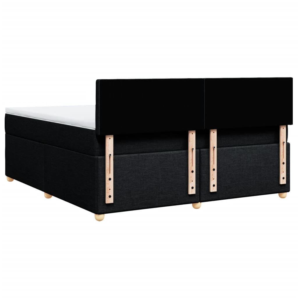 Boxspring met matras stof zwart 180x200 cm is nu te koop bij PeponiXL, paradijselijk wonen!