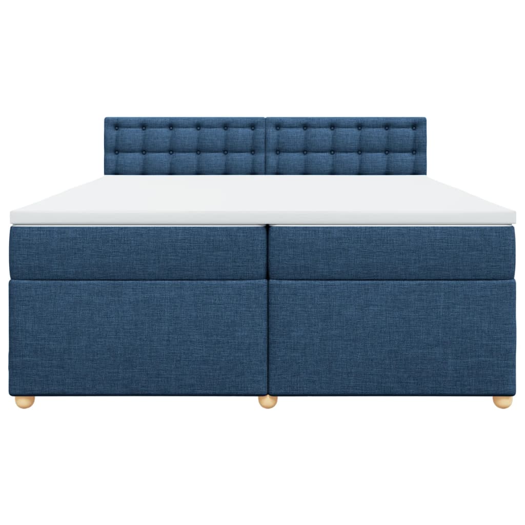 Boxspring met matras stof blauw 200x200 cm is nu te koop bij PeponiXL, paradijselijk wonen!