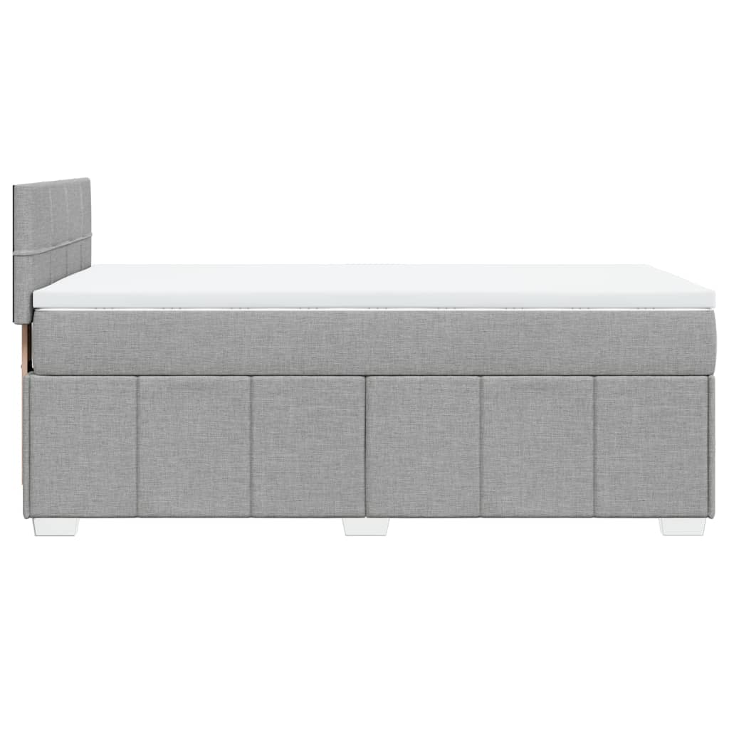 Boxspring met matras stof lichtgrijs 80x200 cm is nu te koop bij PeponiXL, paradijselijk wonen!