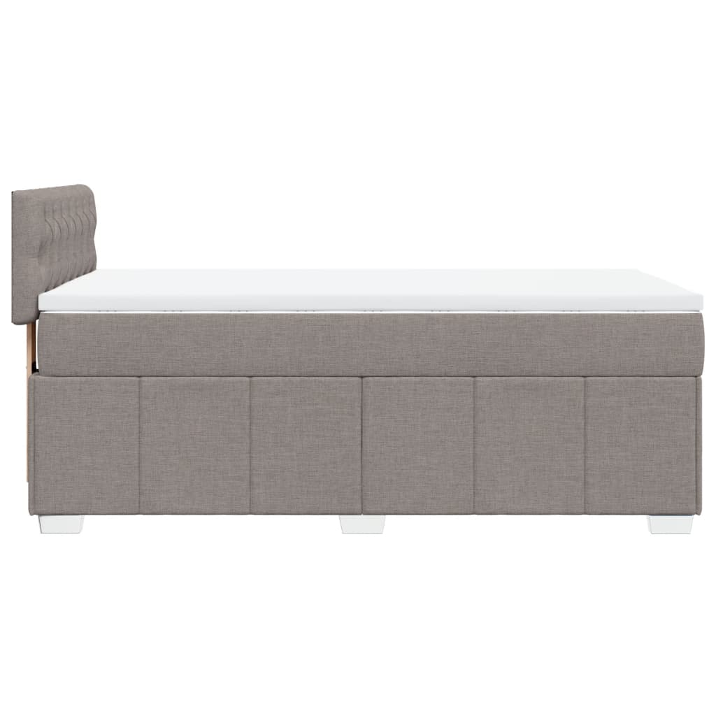 Boxspring met matras stof taupe 80x200 cm is nu te koop bij PeponiXL, paradijselijk wonen!