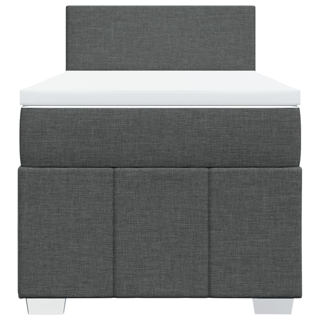 Boxspring met matras stof donkergrijs 90x190 cm is nu te koop bij PeponiXL, paradijselijk wonen!