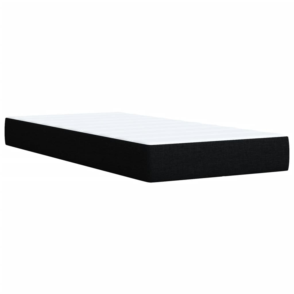 Boxspring met matras stof zwart 90x190 cm is nu te koop bij PeponiXL, paradijselijk wonen!