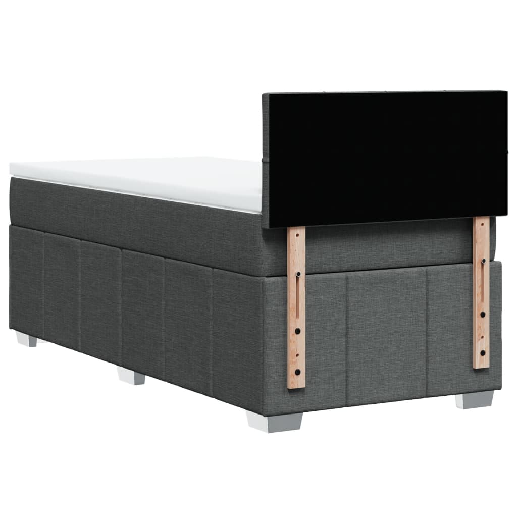 Boxspring met matras stof donkergrijs 90x190 cm is nu te koop bij PeponiXL, paradijselijk wonen!