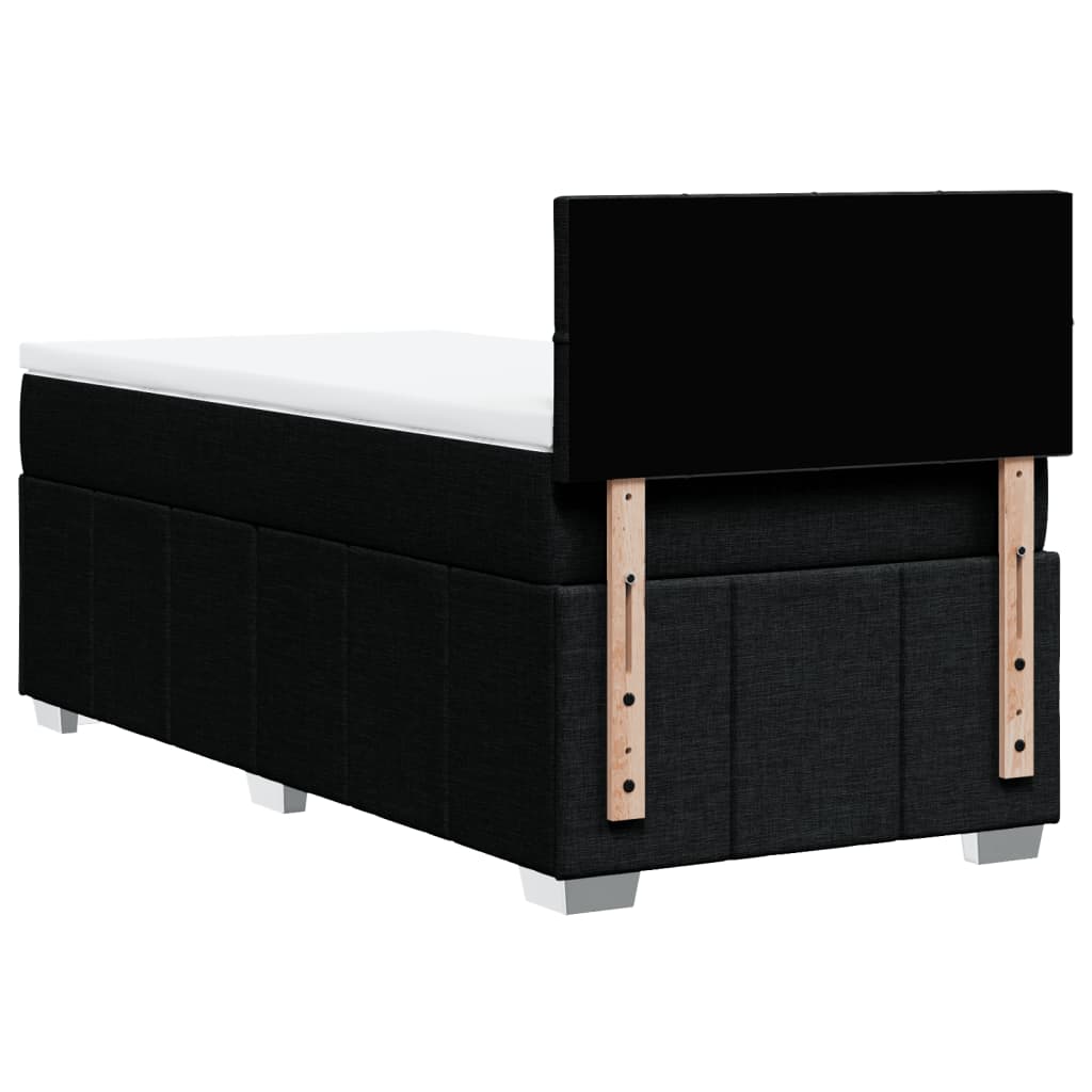 Boxspring met matras stof zwart 90x190 cm is nu te koop bij PeponiXL, paradijselijk wonen!