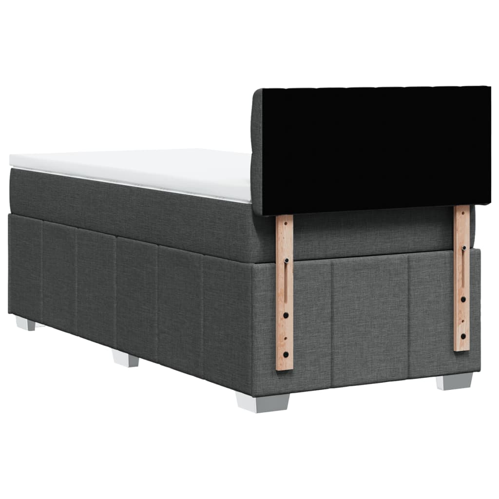 Boxspring met matras stof donkergrijs 90x190 cm is nu te koop bij PeponiXL, paradijselijk wonen!
