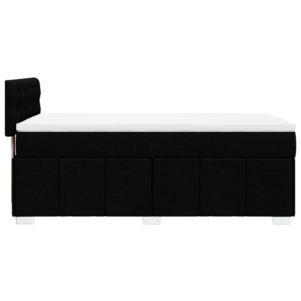 Boxspring met matras stof zwart 90x190 cm is nu te koop bij PeponiXL, paradijselijk wonen!