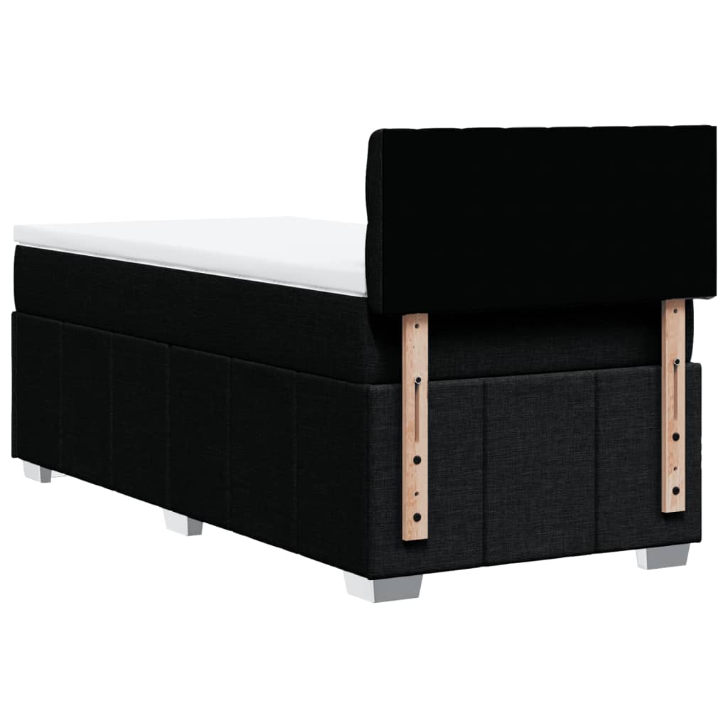 Boxspring met matras stof zwart 90x190 cm is nu te koop bij PeponiXL, paradijselijk wonen!