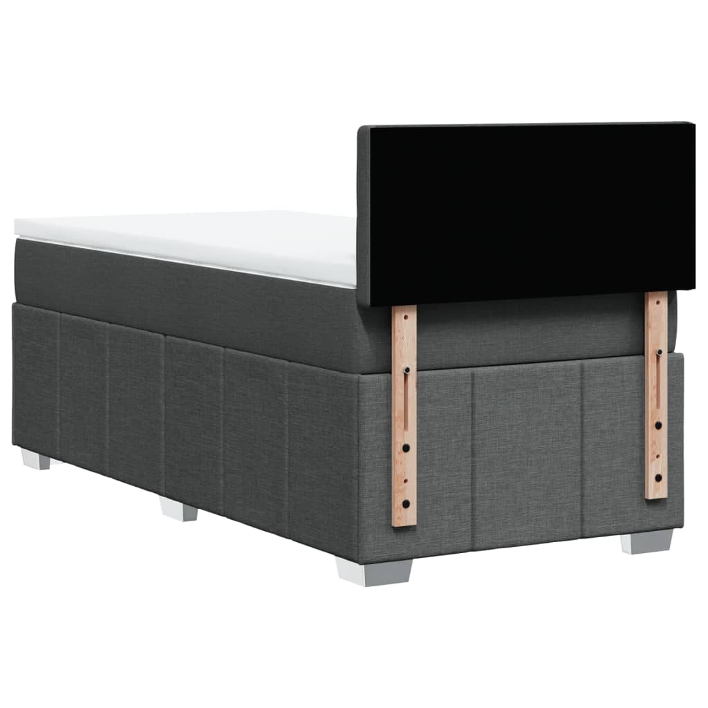 Boxspring met matras stof donkergrijs 90x190 cm is nu te koop bij PeponiXL, paradijselijk wonen!