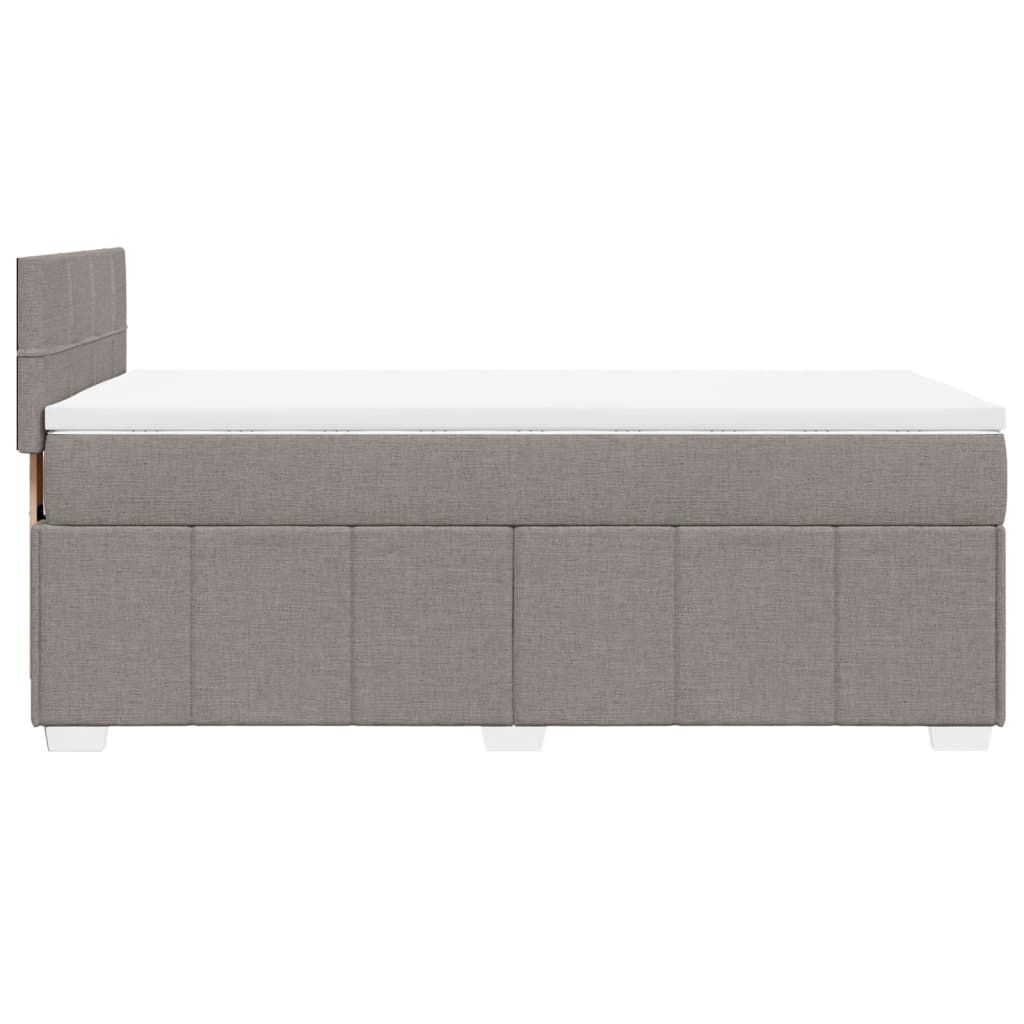Boxspring met matras stof taupe 90x200 cm is nu te koop bij PeponiXL, paradijselijk wonen!