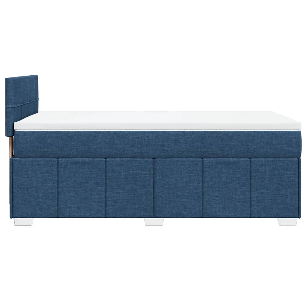 Boxspring met matras stof blauw 90x200 cm is nu te koop bij PeponiXL, paradijselijk wonen!