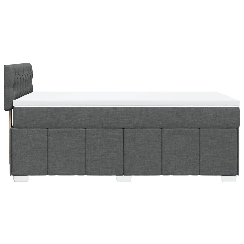 Boxspring met matras stof donkergrijs 90x200 cm is nu te koop bij PeponiXL, paradijselijk wonen!