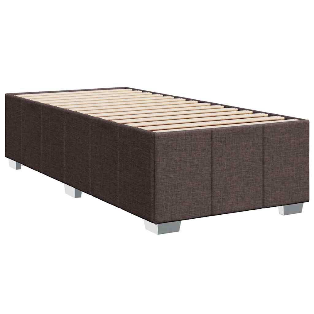 Boxspring met matras stof donkerbruin 90x200 cm is nu te koop bij PeponiXL, paradijselijk wonen!