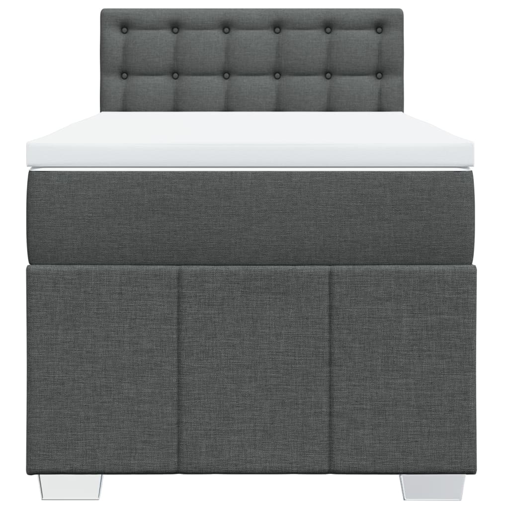 Boxspring met matras stof donkergrijs 90x200 cm is nu te koop bij PeponiXL, paradijselijk wonen!
