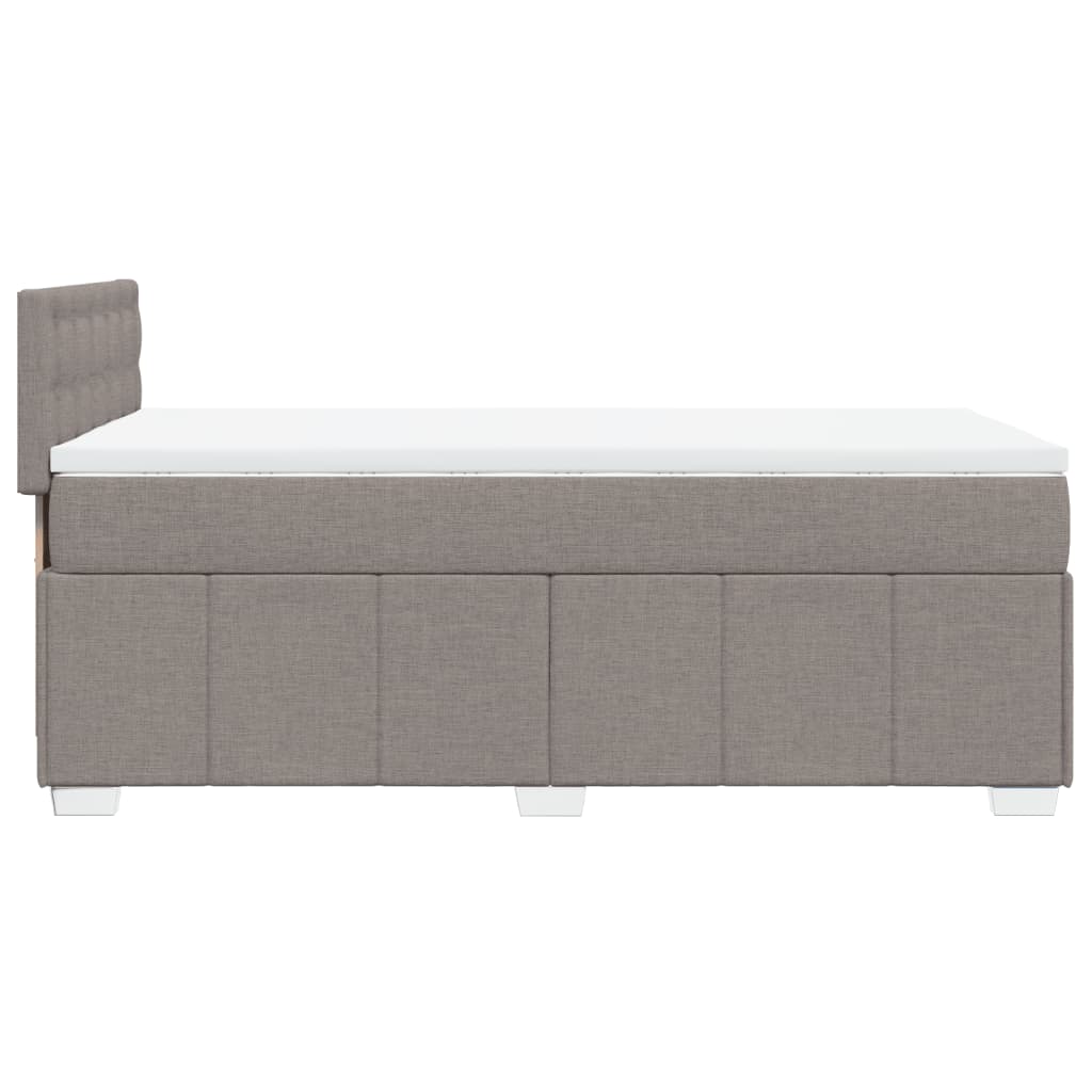 Boxspring met matras stof taupe 90x200 cm is nu te koop bij PeponiXL, paradijselijk wonen!