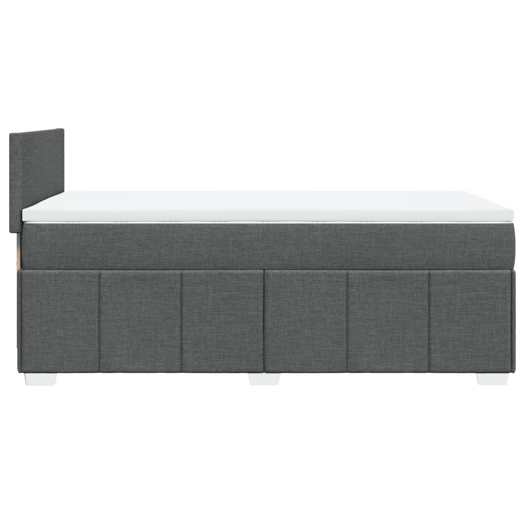 Boxspring met matras stof donkergrijs 100x200 cm is nu te koop bij PeponiXL, paradijselijk wonen!