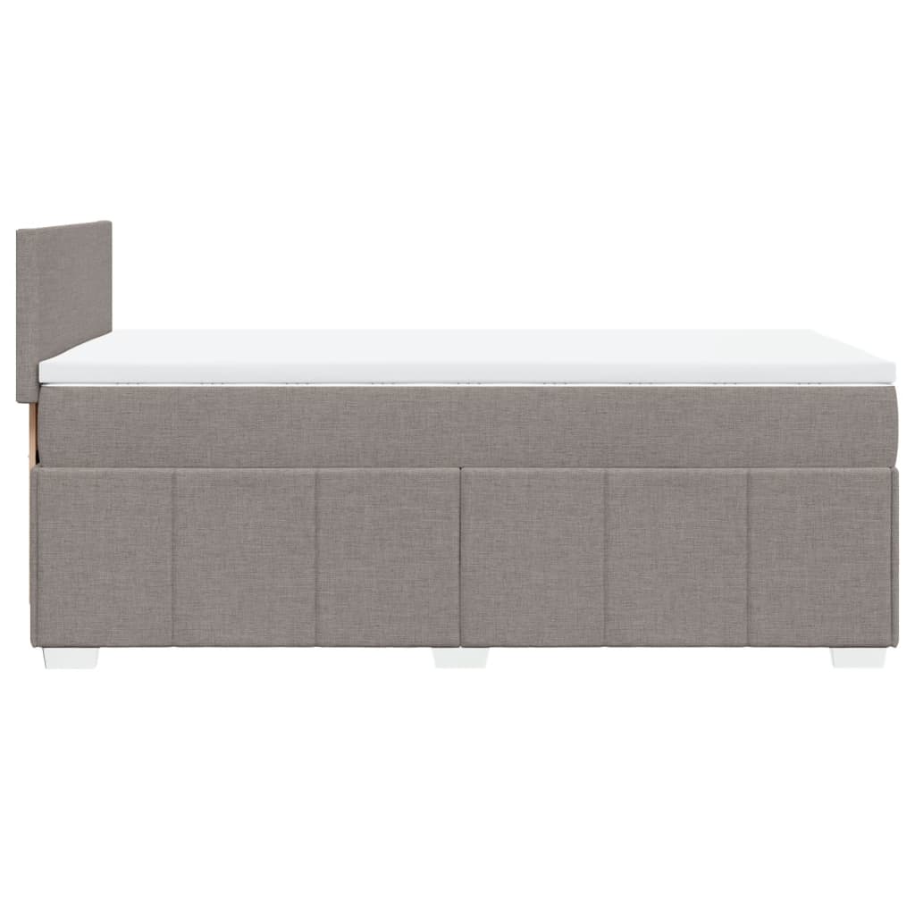 Boxspring met matras stof taupe 100x200 cm is nu te koop bij PeponiXL, paradijselijk wonen!