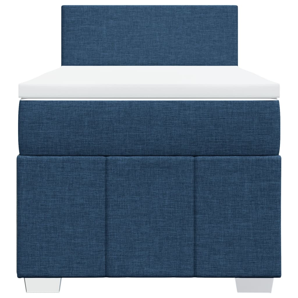 Boxspring met matras stof blauw 100x200 cm is nu te koop bij PeponiXL, paradijselijk wonen!
