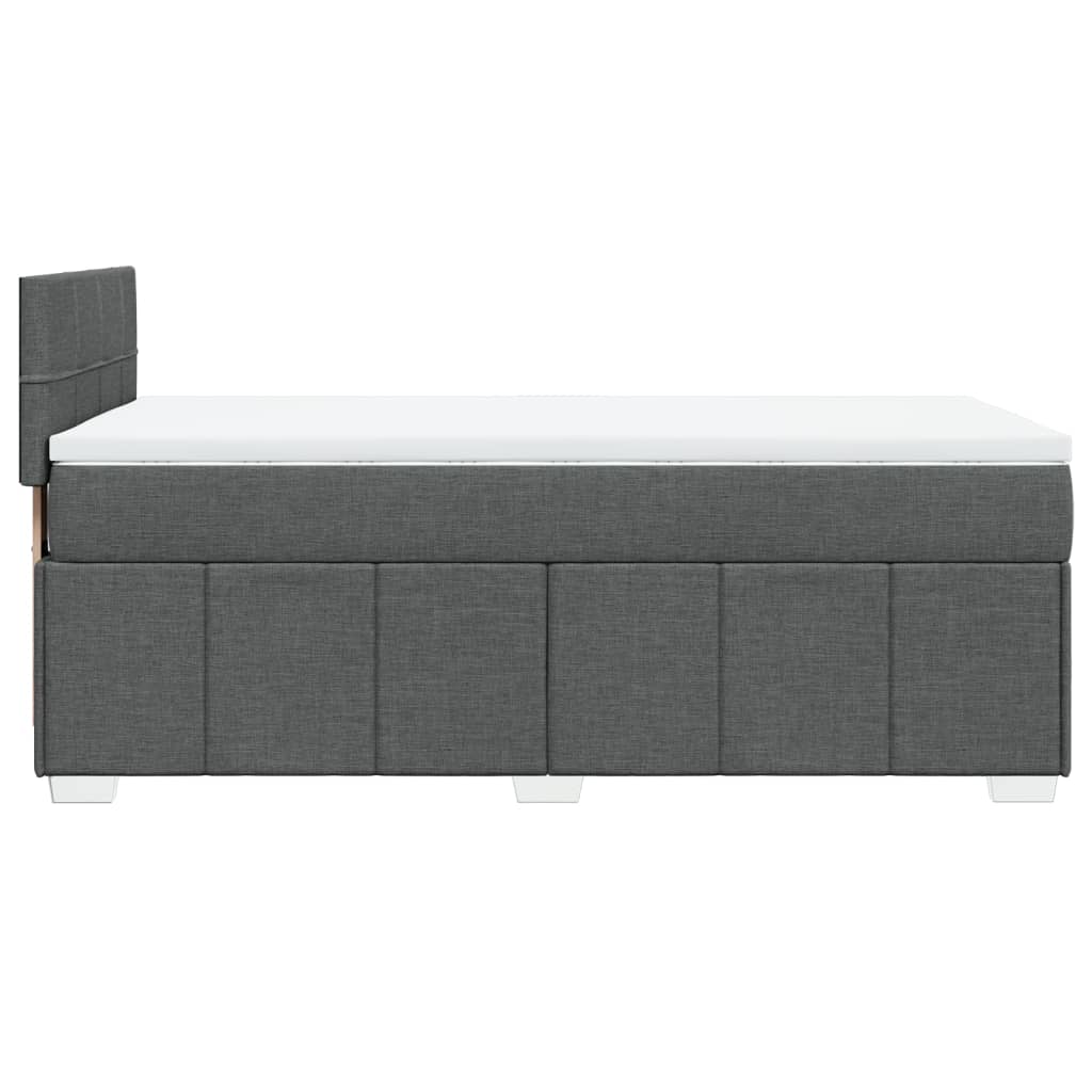 Boxspring met matras stof donkergrijs 100x200 cm is nu te koop bij PeponiXL, paradijselijk wonen!