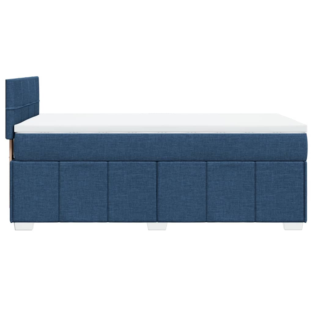 Boxspring met matras stof blauw 100x200 cm is nu te koop bij PeponiXL, paradijselijk wonen!