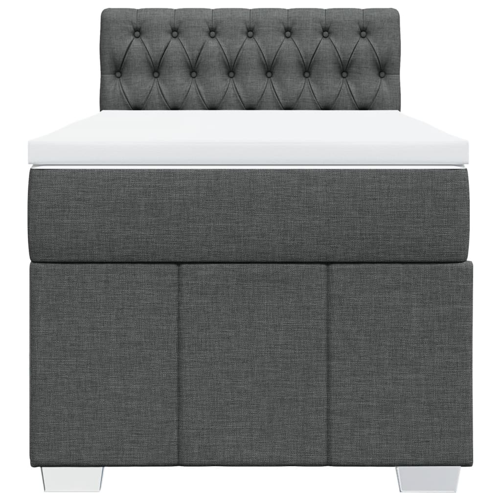 Boxspring met matras stof donkergrijs 100x200 cm is nu te koop bij PeponiXL, paradijselijk wonen!