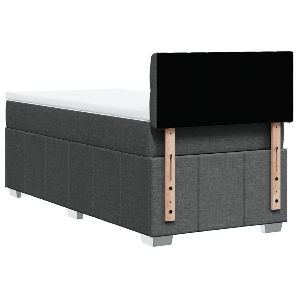 Boxspring met matras stof donkergrijs 100x200 cm is nu te koop bij PeponiXL, paradijselijk wonen!