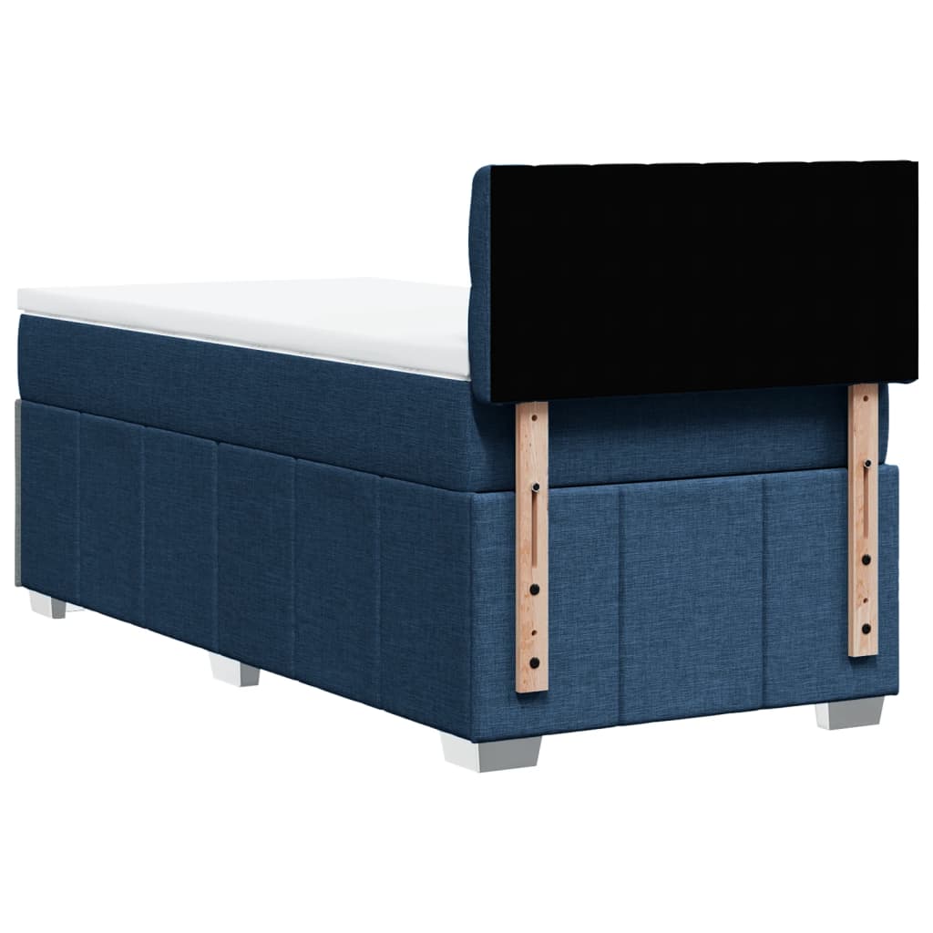 Boxspring met matras stof blauw 100x200 cm is nu te koop bij PeponiXL, paradijselijk wonen!