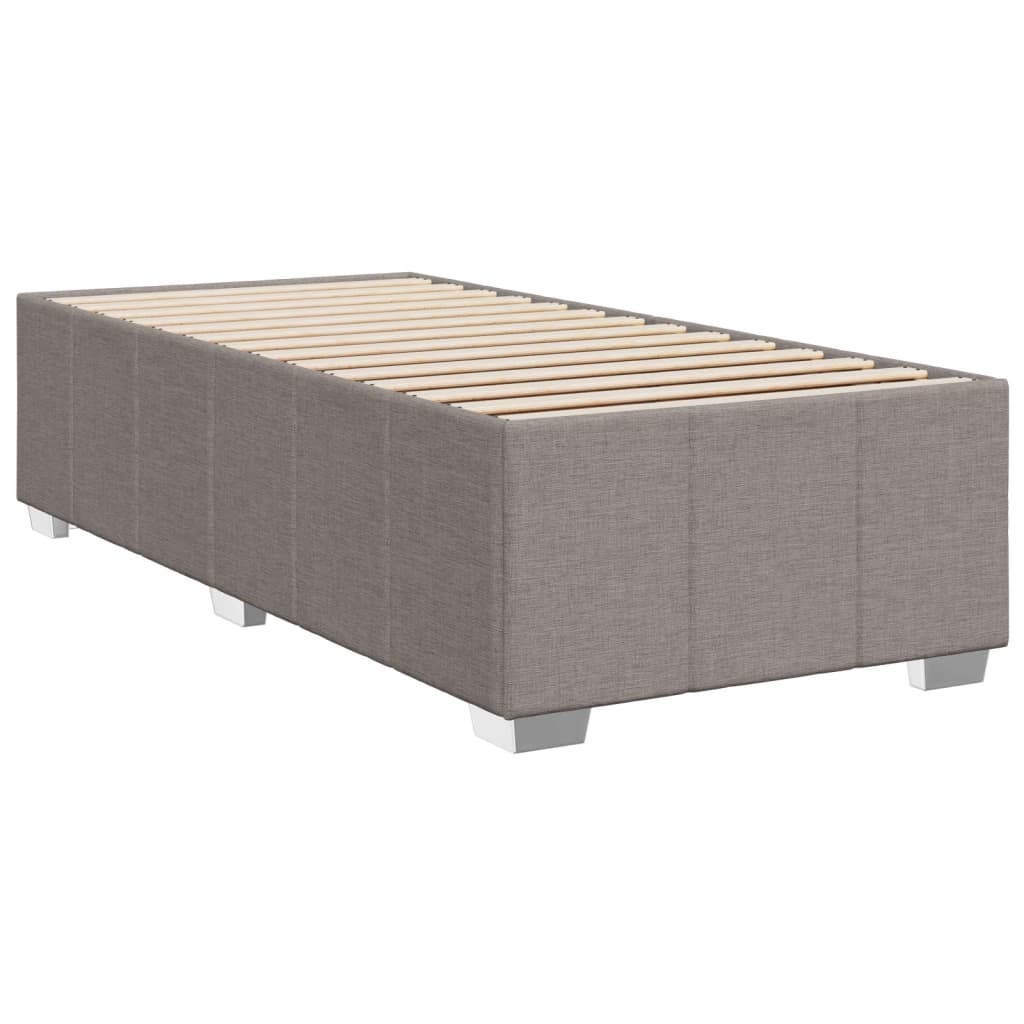 Boxspring met matras stof taupe 100x200 cm is nu te koop bij PeponiXL, paradijselijk wonen!