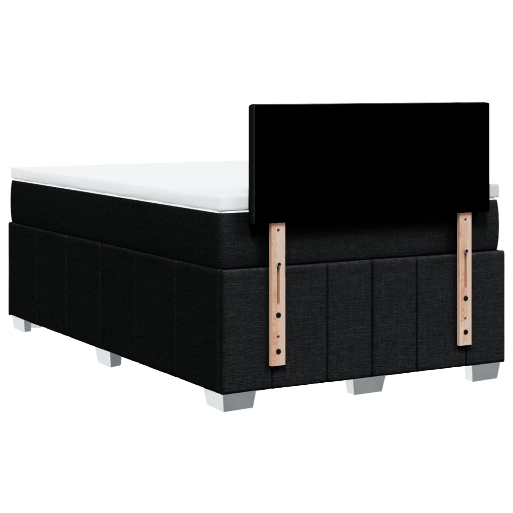 Boxspring met matras stof zwart 120x190 cm is nu te koop bij PeponiXL, paradijselijk wonen!