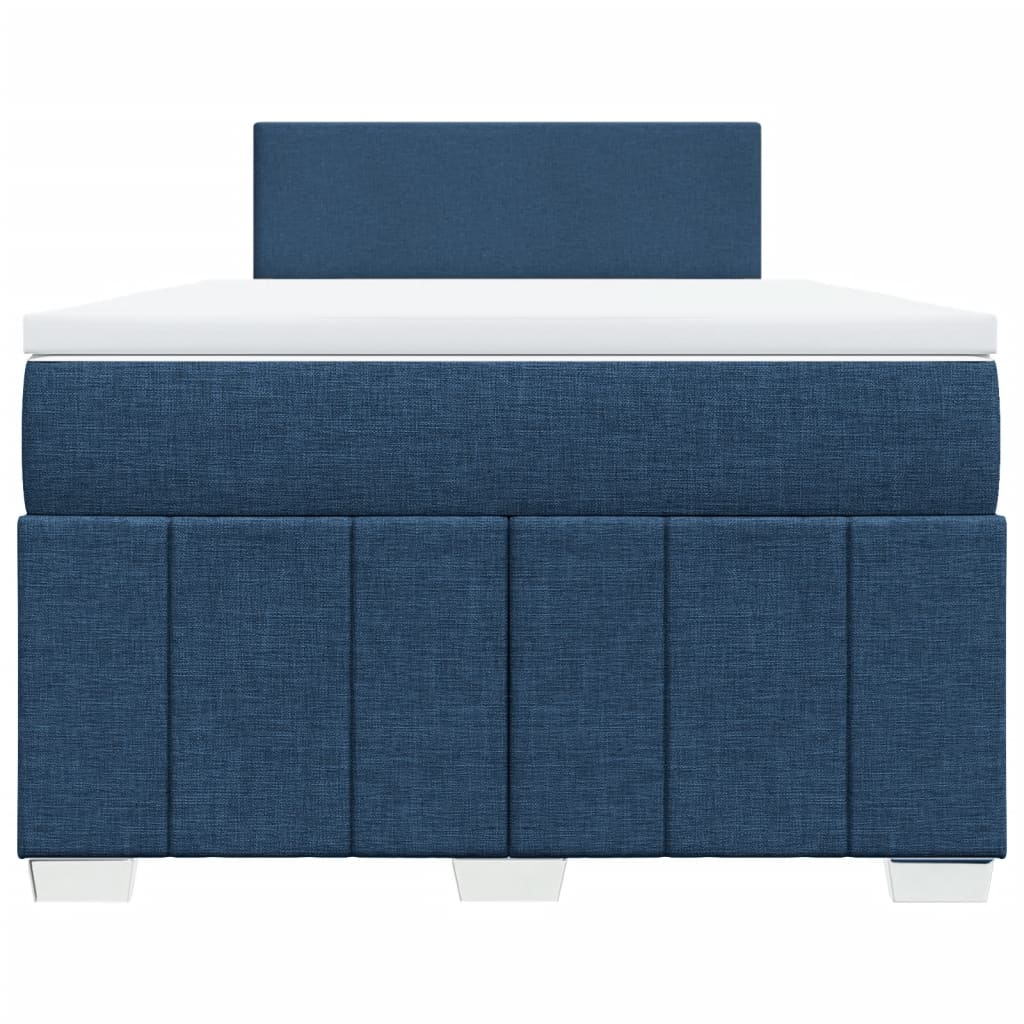 Boxspring met matras stof blauw 120x190 cm is nu te koop bij PeponiXL, paradijselijk wonen!