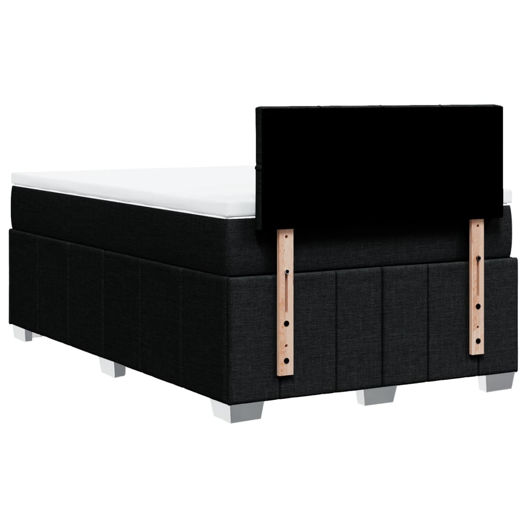Boxspring met matras stof zwart 120x190 cm is nu te koop bij PeponiXL, paradijselijk wonen!